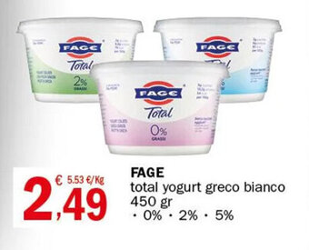 FAGE total yogurt greco bianco 450 gr