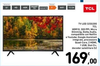 Conad TCL TV LED 32S5200 offerta