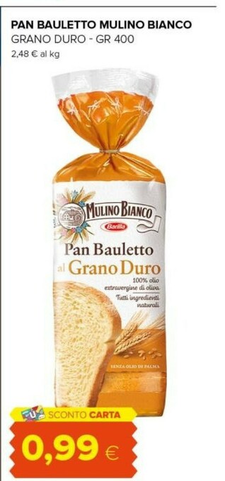 Tigre Mulino Bianco Pan Bauletto offerta