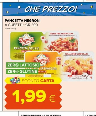 Tigre Negroni Pancetta offerta