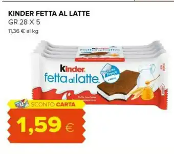 Tigre Kinder fetta al latte offerta