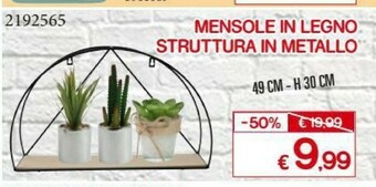 Satur Mensole In Legno Struttura In Metallo offerta