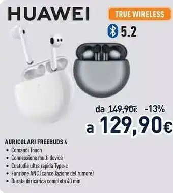Unieuro Huawei Cuffie senza fili offerta