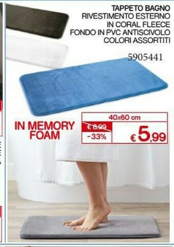 Tappeto Bagno Rivestimento Esterno In Coral Fleece Fondo In PVC Antiscivolo