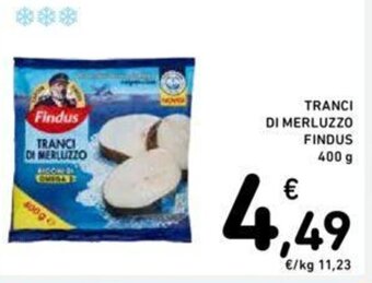 Conad TRANCI DI MERLUZZO FINDUS 400 g offerta