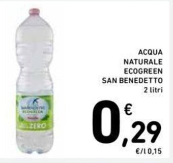 Conad ACQUA NATURALE ECOGREEN SAN BENEDETTO 2 litri offerta
