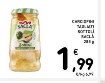 Conad CARCIOFINI TAGLIATI SOTTOLI SACLA 285 g offerta