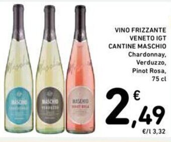 Conad VINO FRIZZANTE VENETO IGT CANTINE MASCHIO 75 cl offerta