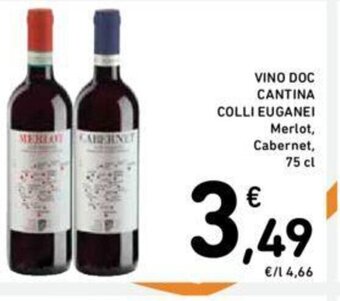 Conad VINO DOC CANTINA COLLI EUGANEI 75 cl offerta