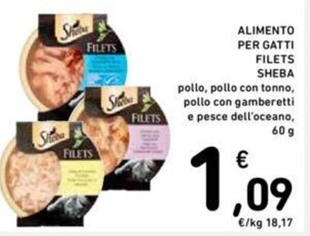 Conad ALIMENTO PER GATTI FILETS SHEBA 90 g offerta