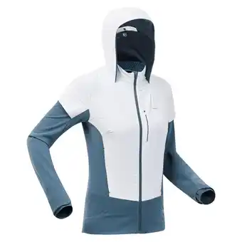 Decathlon Pile montagna donna mh920 hood bianco-blu offerta