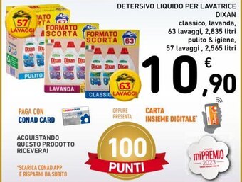 DETERSIVO LIQUIDO PER LAVATRICE DIXAN 2,565 litri