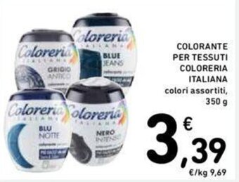 Conad COLORANTE PER TESSUTI COLORERIA ITALIANA colori assortiti 350 g offerta