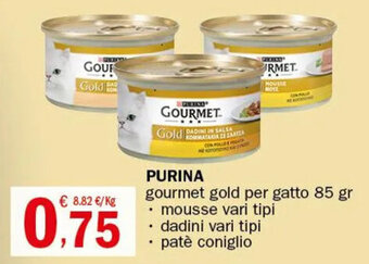 Crai PURINA gourmet gold per gatto 85 gr offerta