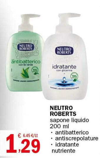 Crai NEUTRO ROBERTS sapone liquido 200 ml offerta