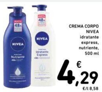 Conad CREMA CORPO NIVEA 500 ml offerta