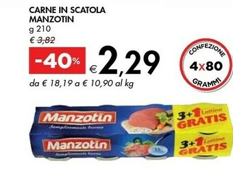 Bennet Manzotin Carne In Scatola offerta