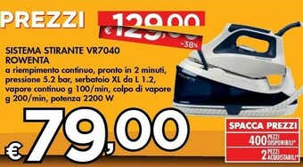 Bennet Rowenta VR7040 Sistema Stirante offerta