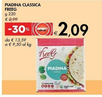 Bennet Free g Piadina Classica offerta
