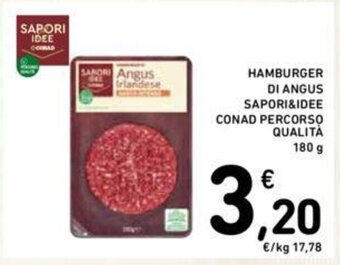HAMBURGER DI ANGUS SAPORI&IDEE CONAD PERCORSO QUALITÀ 180 g