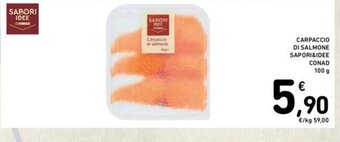 Conad CARPACCIO DI SALMONE SAPORI&IDEE CONAD 100 g offerta