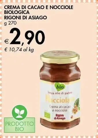 Bennet Rigoni Di Asiago - Nocciolata Senza Latte Crema Di Cacao E Nocciole Biologica 270 G(ml) offerta