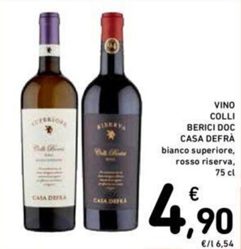 Conad VINO COLLI BERICI DOC CASA DEFRA 75 cl offerta