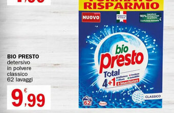 BIO PRESTO detersivo in polvere classico 62 lavaggi