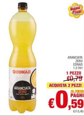 Conad ARANCIATA ZERO CONAD 1,5 litri offerta