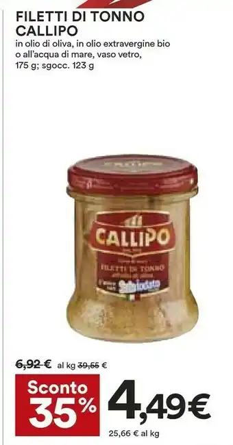 Coop Callipo Tonno offerta