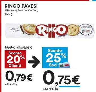 Coop Pavesi Ringo Vaniglia 165 G(ml) offerta