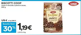 Coop Coop - Frollini Con Cacao E Nocciole 500 G(ml) offerta