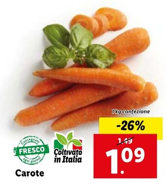 Lidl Carote 1 kg confezione offerta