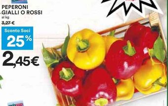 Coop PEPERONI GIALLI O ROSSI offerta
