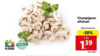 Lidl Champignon affettati 300 g confezione offerta