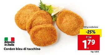 Lidl Cordon bleu di tacchino 490 g confezione offerta