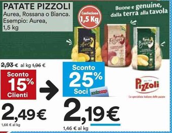Coop PATATE PIZZOLI 1,5 kg offerta