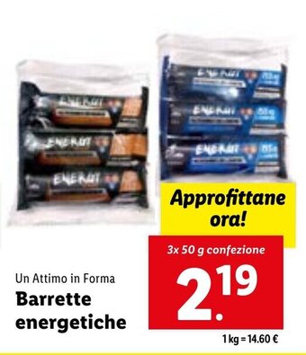 Lidl Barrette energetiche 3x 50 g confezione offerta