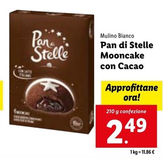 Lidl Mulino Bianco Pan di Stelle Mooncake con Cacao 210 g confezione offerta