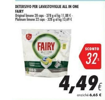 Coop Fairy Detersivo lavastoviglie offerta