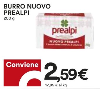 Coop BURRO NUOVO PREALPI 200 g offerta