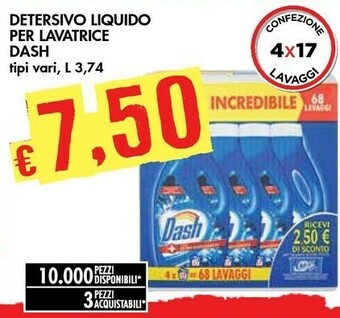 Bennet Dash Detersivo Liquido Per Lavatrice offerta