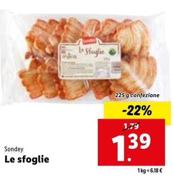 Lidl Sondey Le sfoglie 225 g confezione offerta