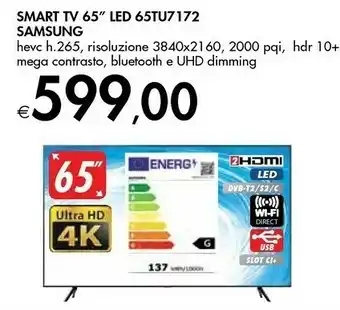 Bennet Samsung Tv Led 65tu7172 offerta