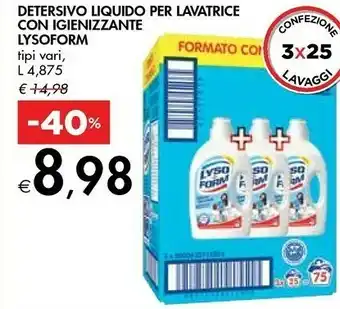 Bennet Lysoform Detersivo Liquido Per Lavatrice Con Igienizzante offerta