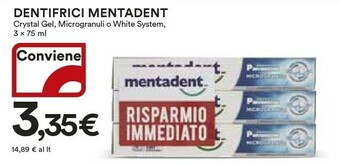 Coop Mentadent Dentifrici offerta