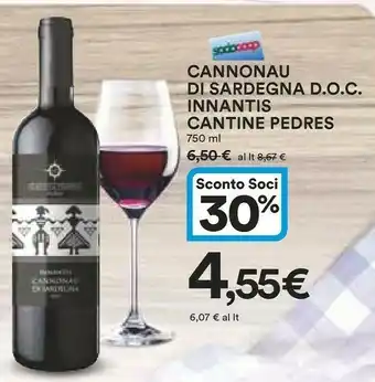 Coop Cantine Pedres Cannonau Di Sardegna Doc Innantis offerta