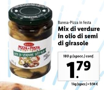Lidl Mix di verdure in olio di semi di girasole 180 g (sgocc.) conf. offerta