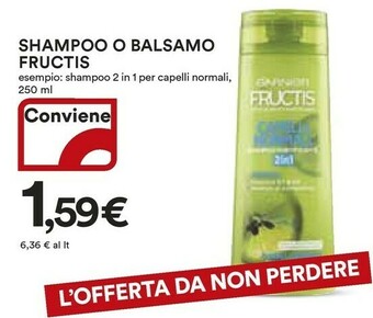Coop Garnier Fructis 3600541966062 Shampoo Per Capelli Donna 250 Ml offerta