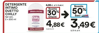 Coop Chilly Detergente Intimo Duetto offerta
